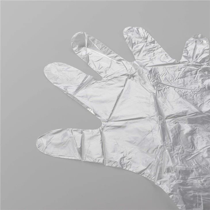 Disposable clear PE gloves5